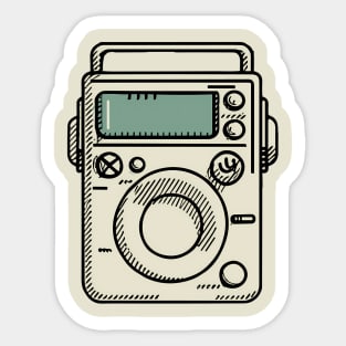 Vintage line art  of a Walkman Sticker